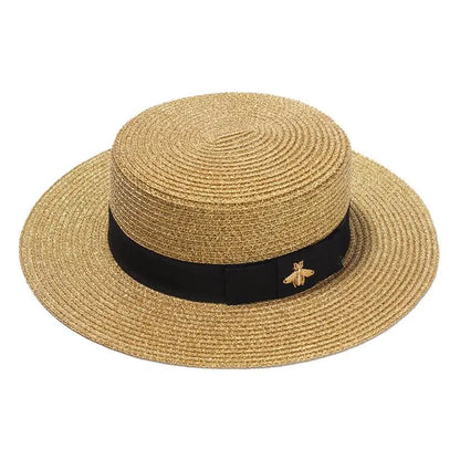 chapeau femme motif abeille