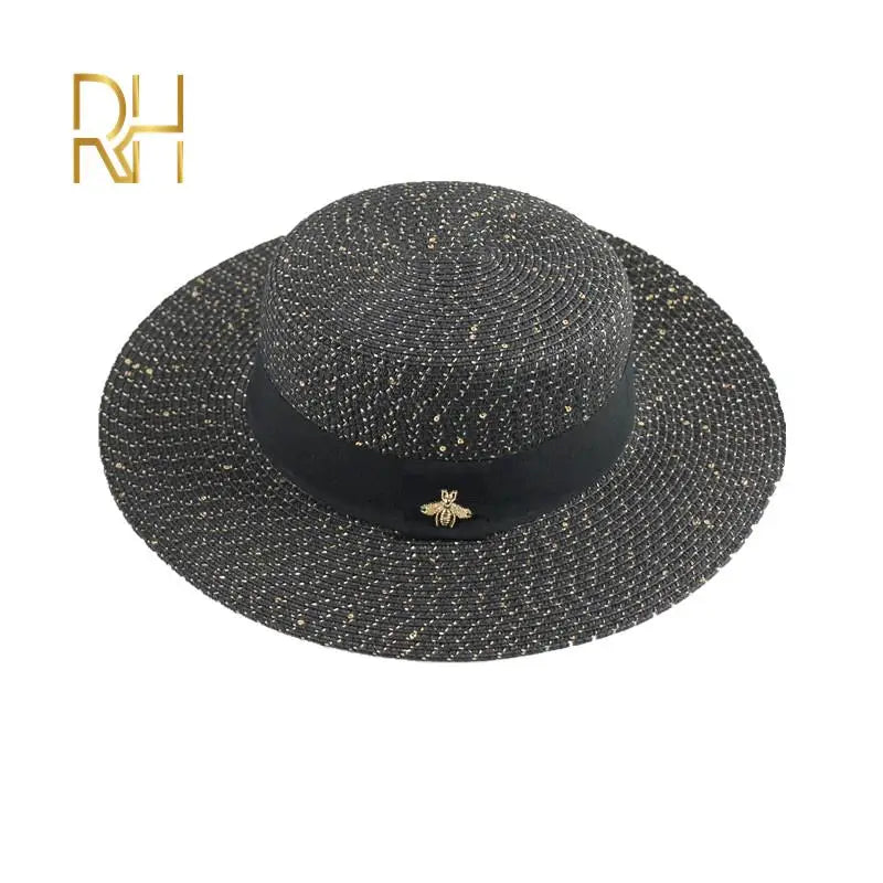chapeau femme motif abeille