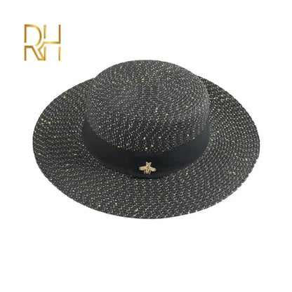chapeau femme motif abeille