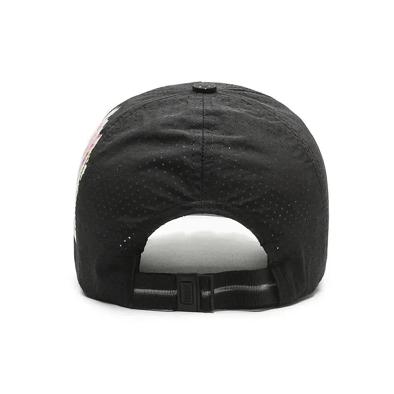 Casquette fleurs femme