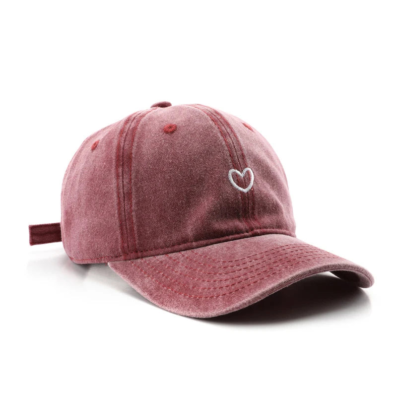 Casquette coeur vintage femme
